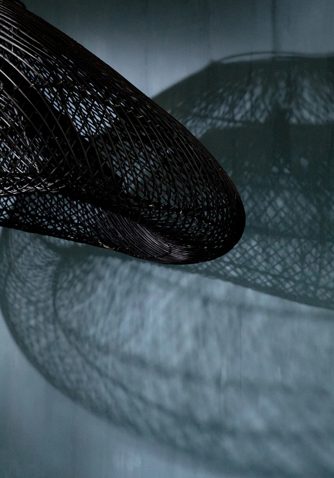 Suspension en rotin CLOUD