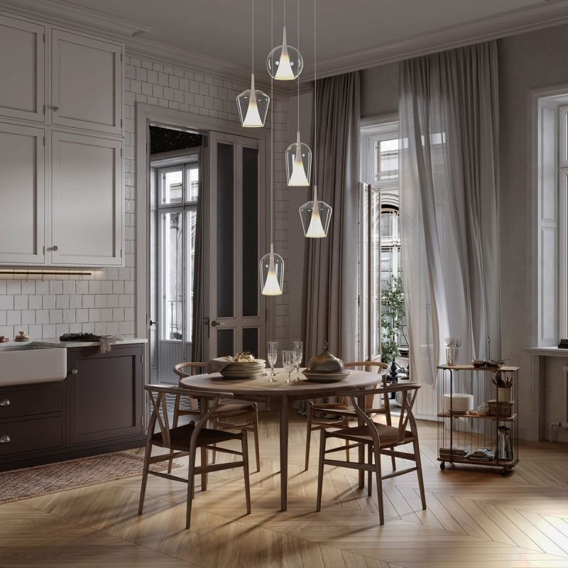 Suspension en verre design, D.25 , ELSA