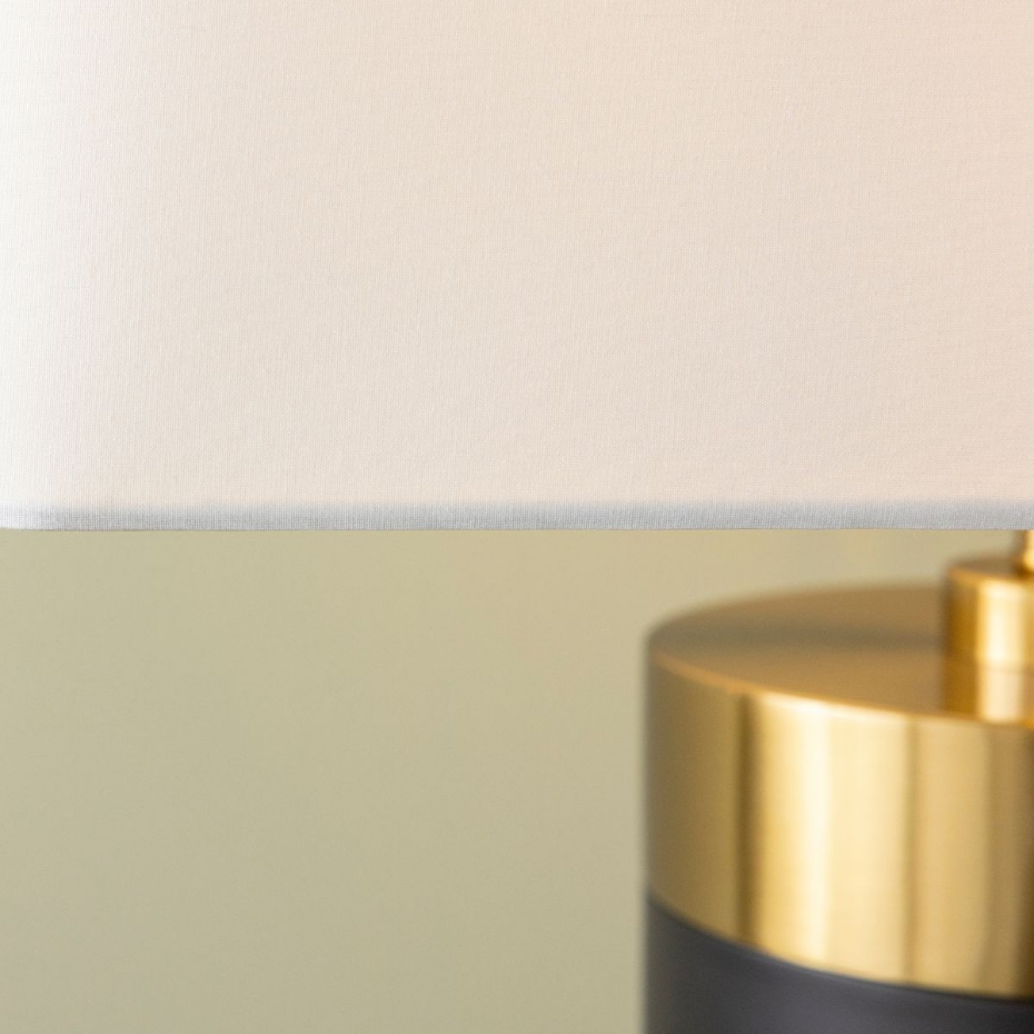 Lampe sur pied en métal noir et finition laiton doré H165 cm - VENDOME