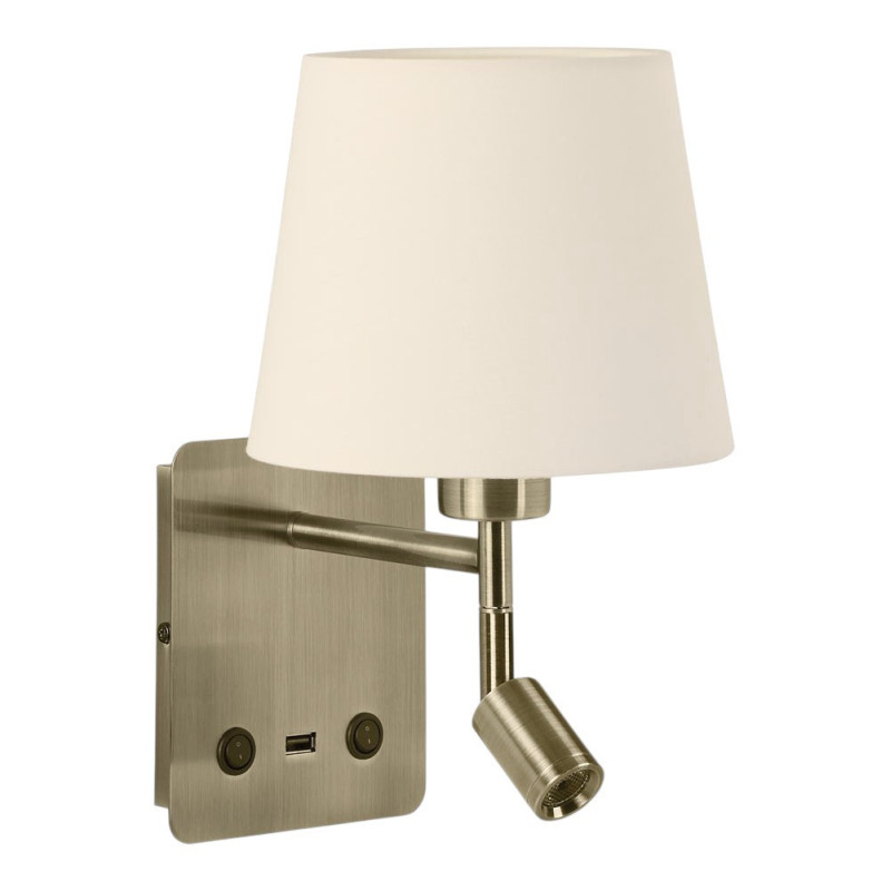 Applique Tête De Lit Laiton Lampe Et Liseuse Room2 Usb-C