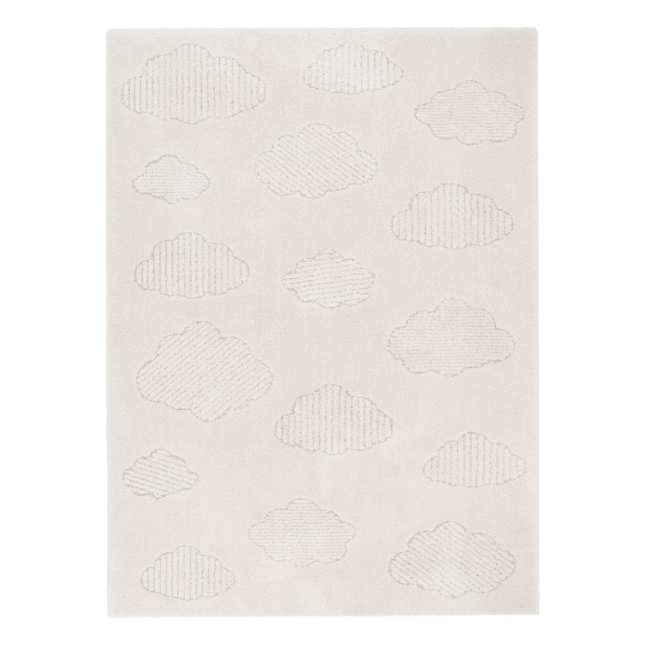 Tapis enfant petits nuages ton sur ton NOUBY