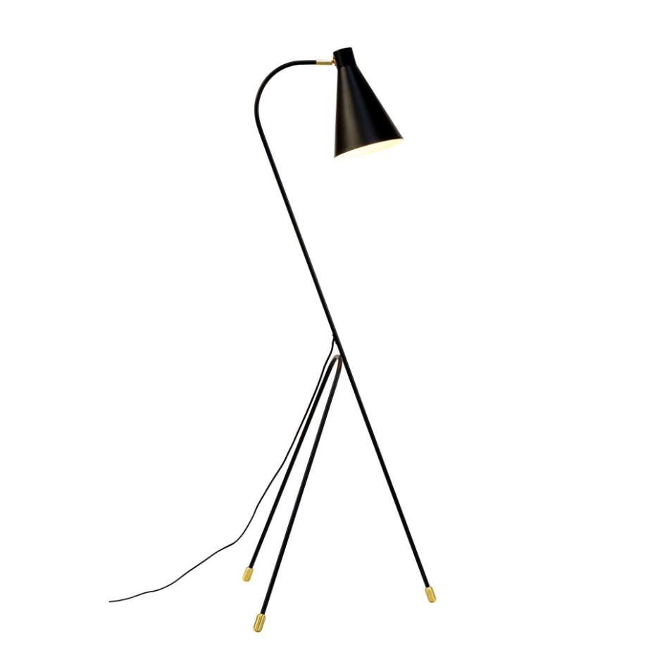 Lampadaire en métal noir MILES