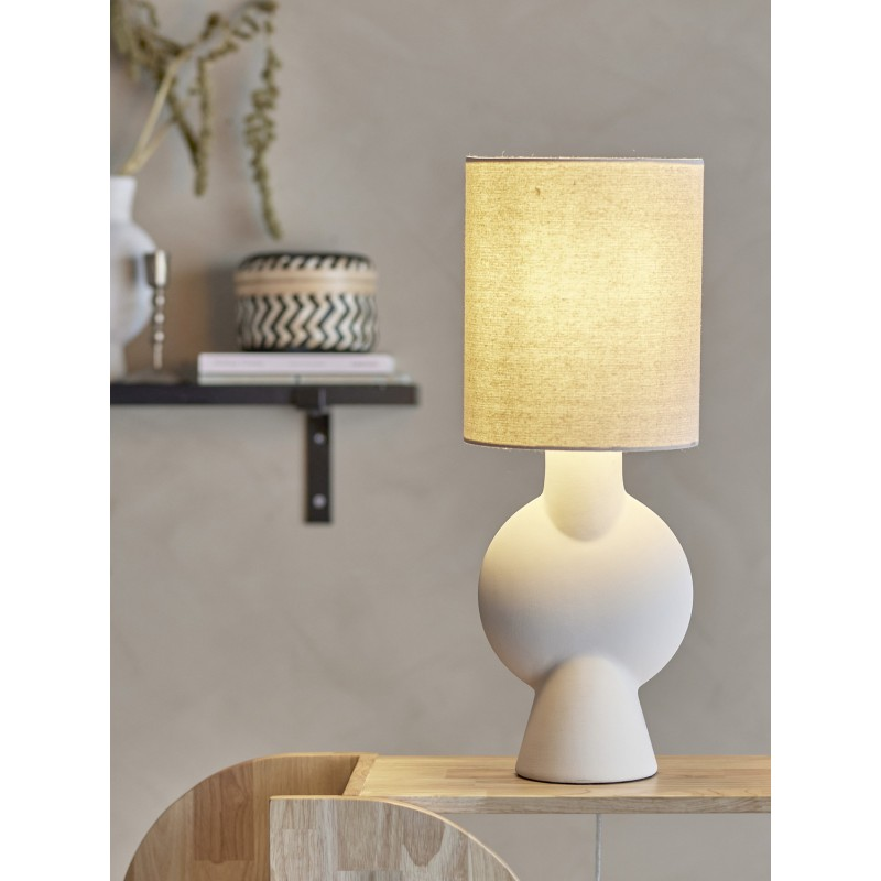 Lampe à poser grès lin  Sergio