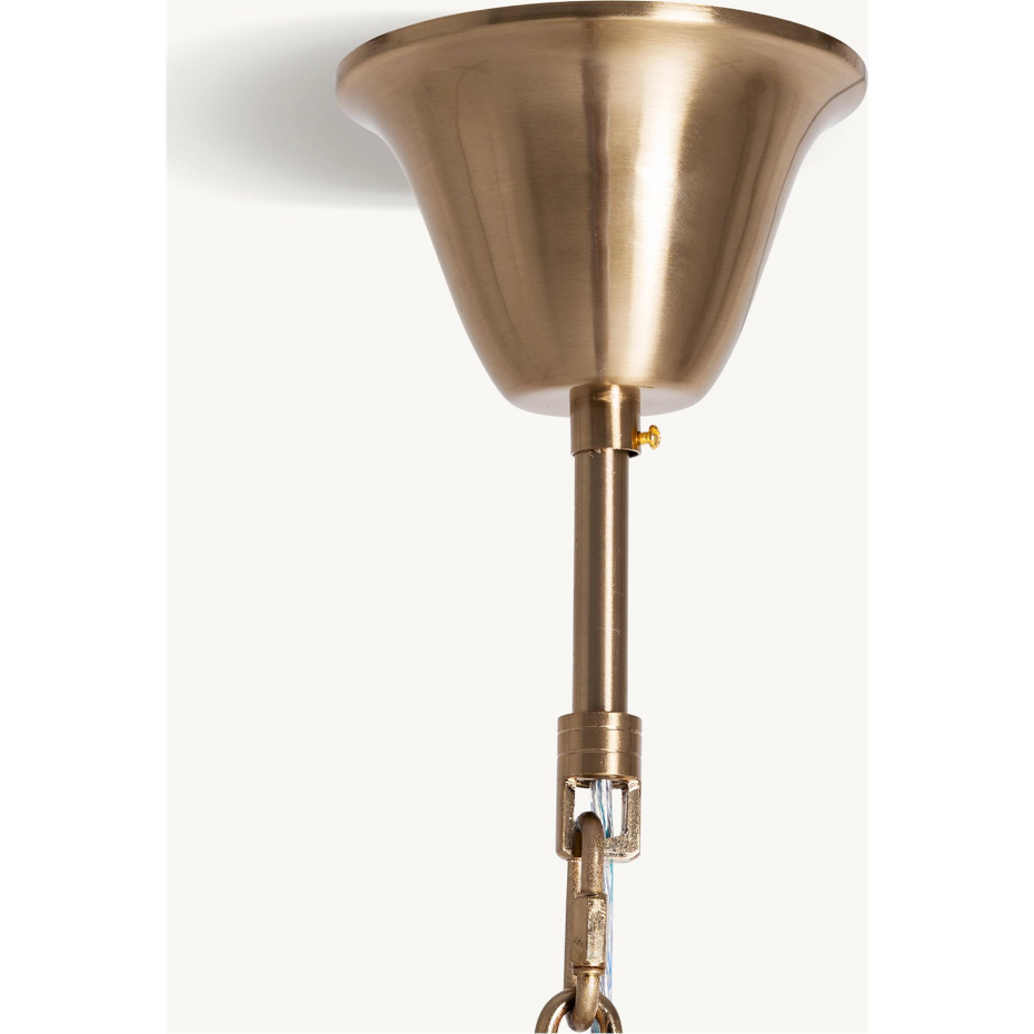 Lustre vintage en cristal finition vieillie