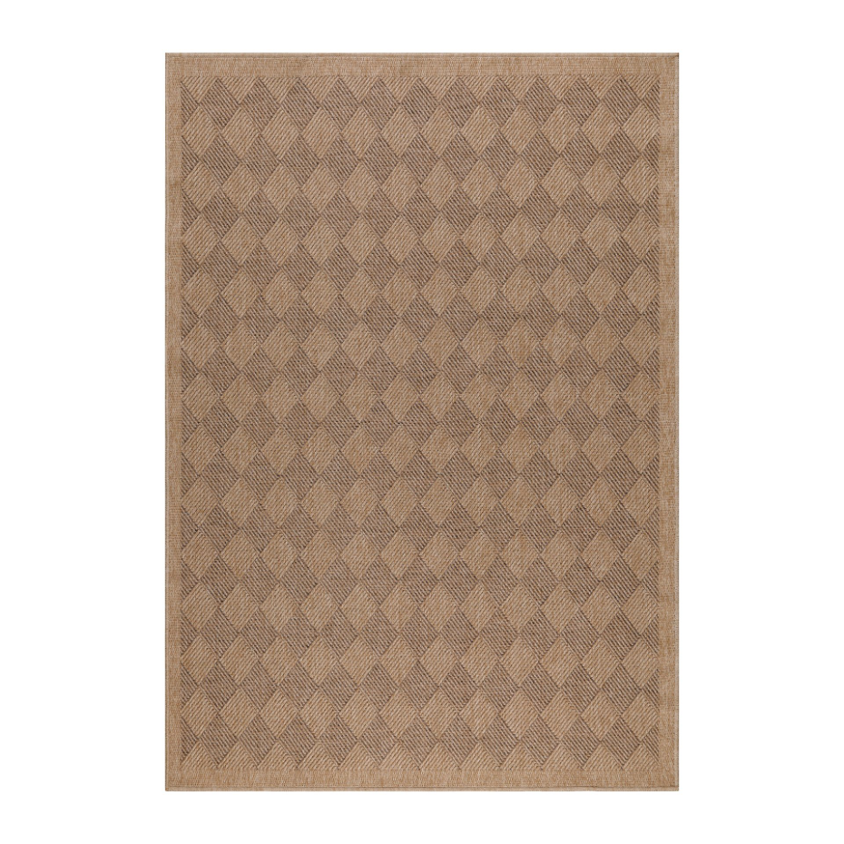 Tapis intérieur extérieur aspect jute chevron DHAKA