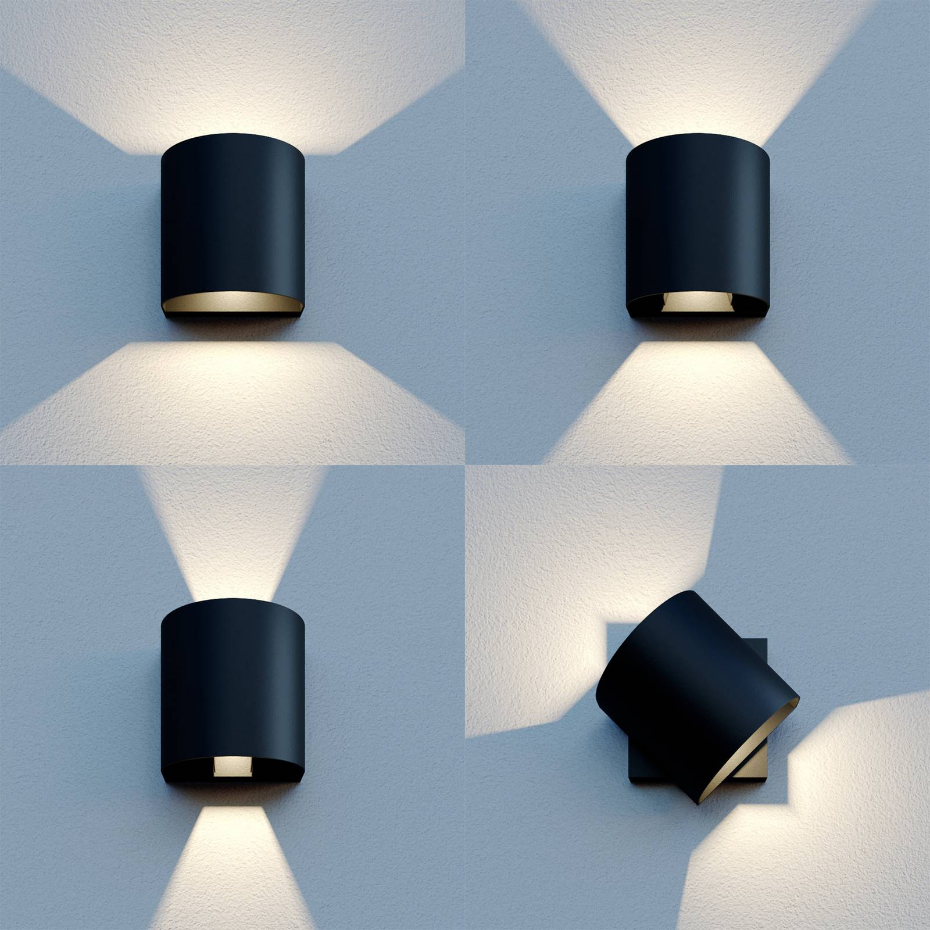 Applique extérieure en aluminium moderneLED