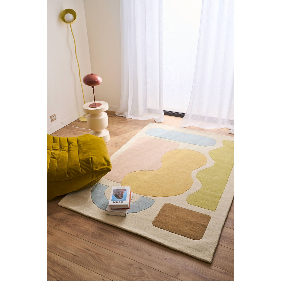 Tapis fait main en laine et coton Pantone