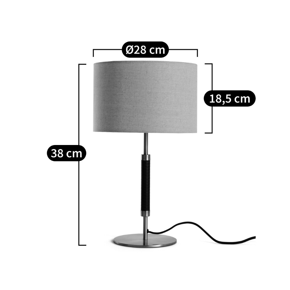 Lampe métal, laiton et lin, Jihana