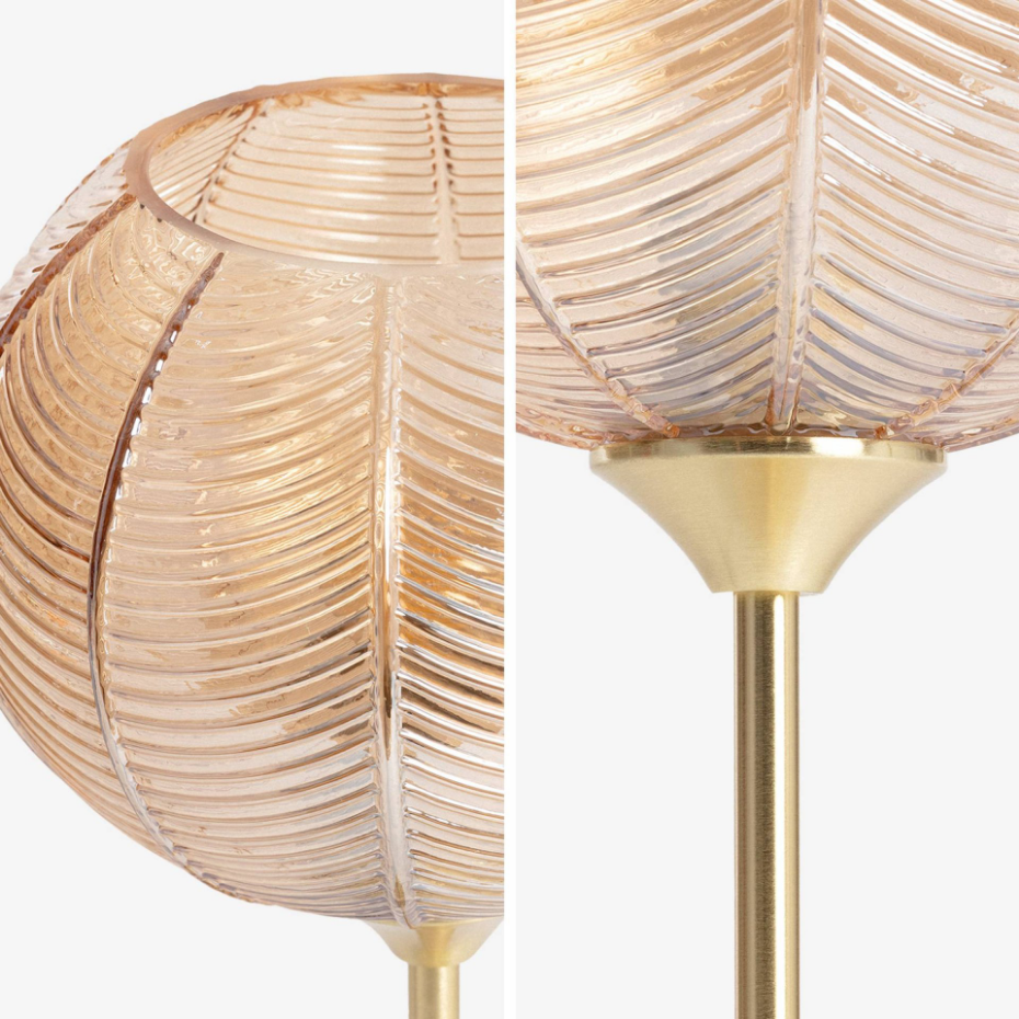 Lampe de table intérieur métal et verre Ø20cm BASILE