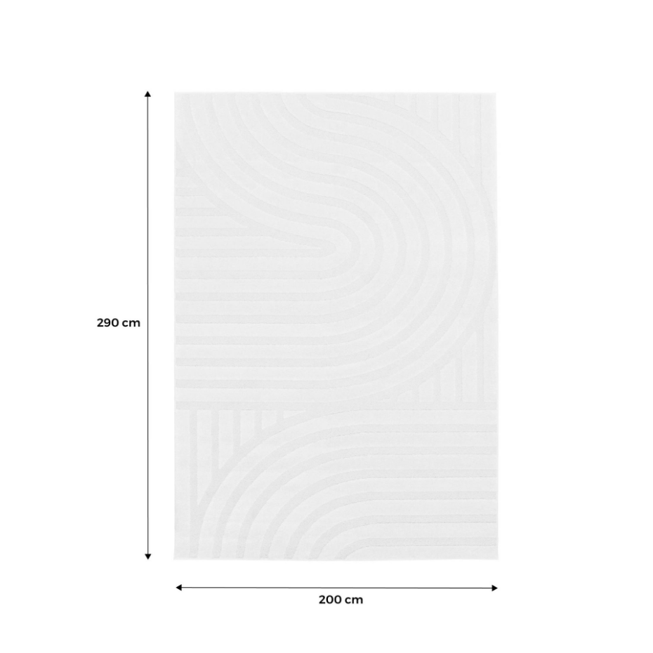 Tapis intérieur motifs arches crème BLAKE