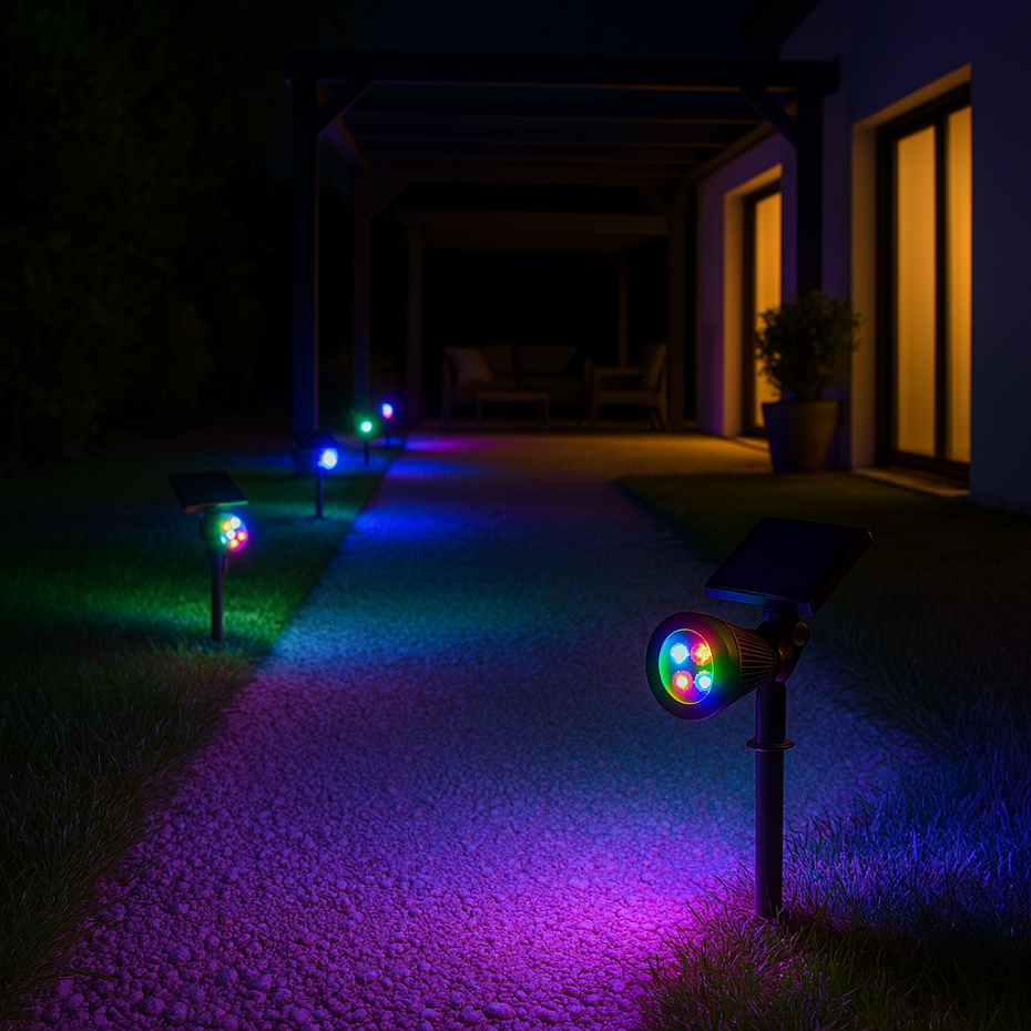 2 Spots solaires projecteurs SPIKY Multicolore 100LM