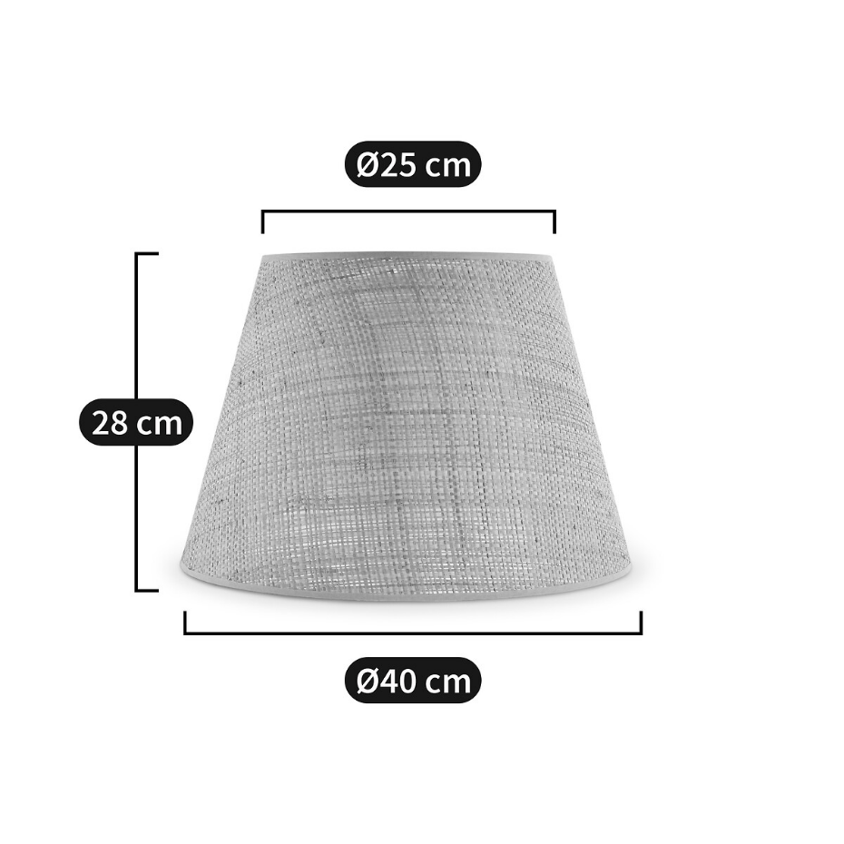 Abat-jour en raphia Ø40 cm, Dolkie