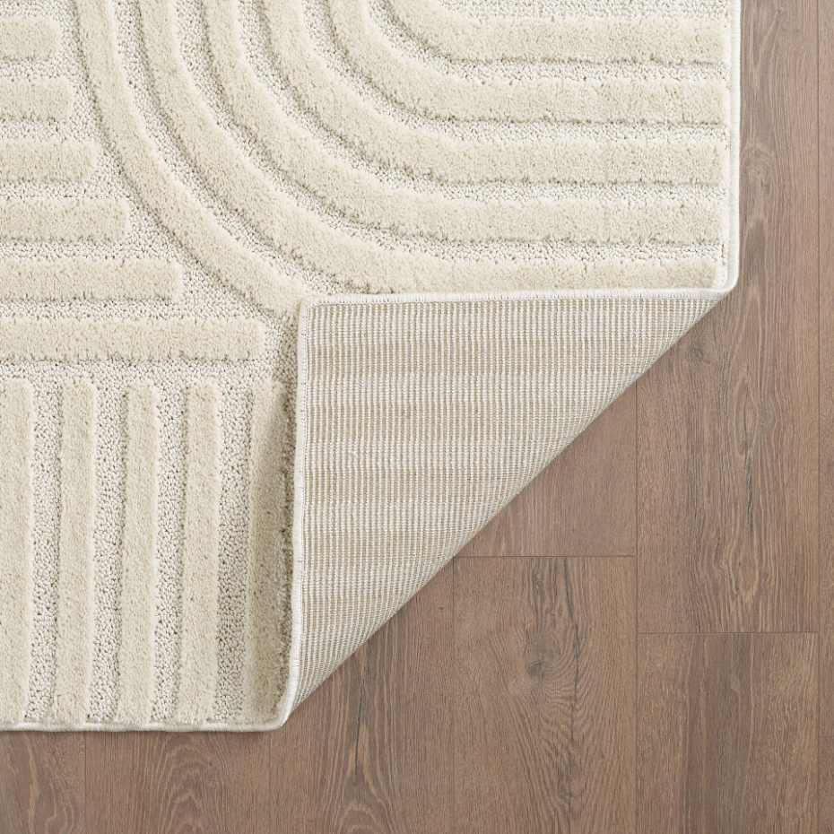 Tapis intérieur rond à relief TURIN