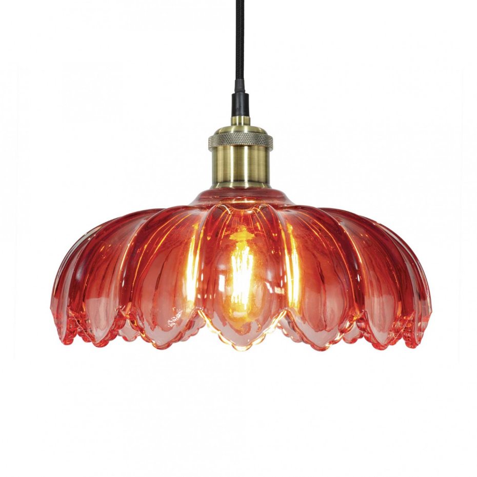 Suspension fleur en verre Ø26 cm, Pétale