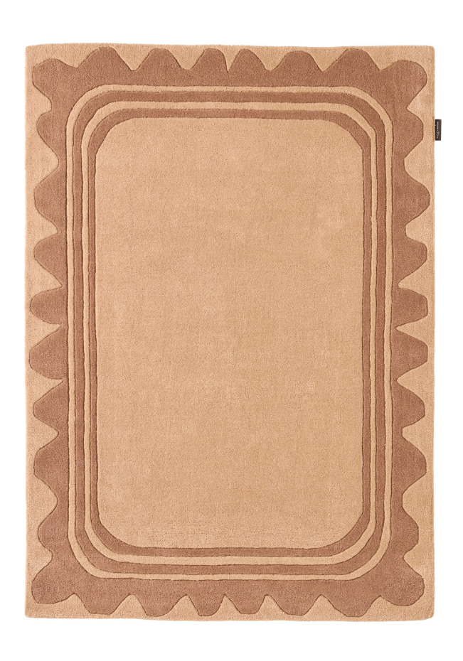 Tapis fait main en laine motif vintage CÈDRE BLANC