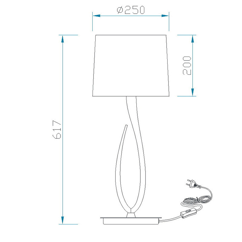 Lampe design en métal , LUA