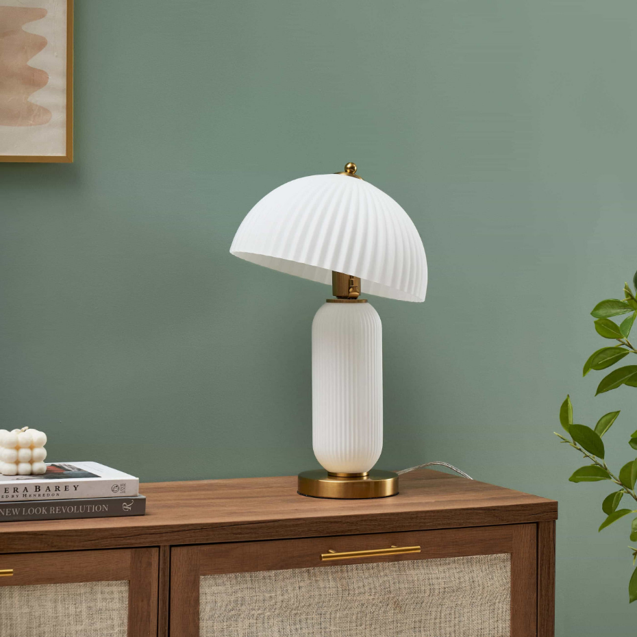 Lampe à poser vintage en verre - ADALINE