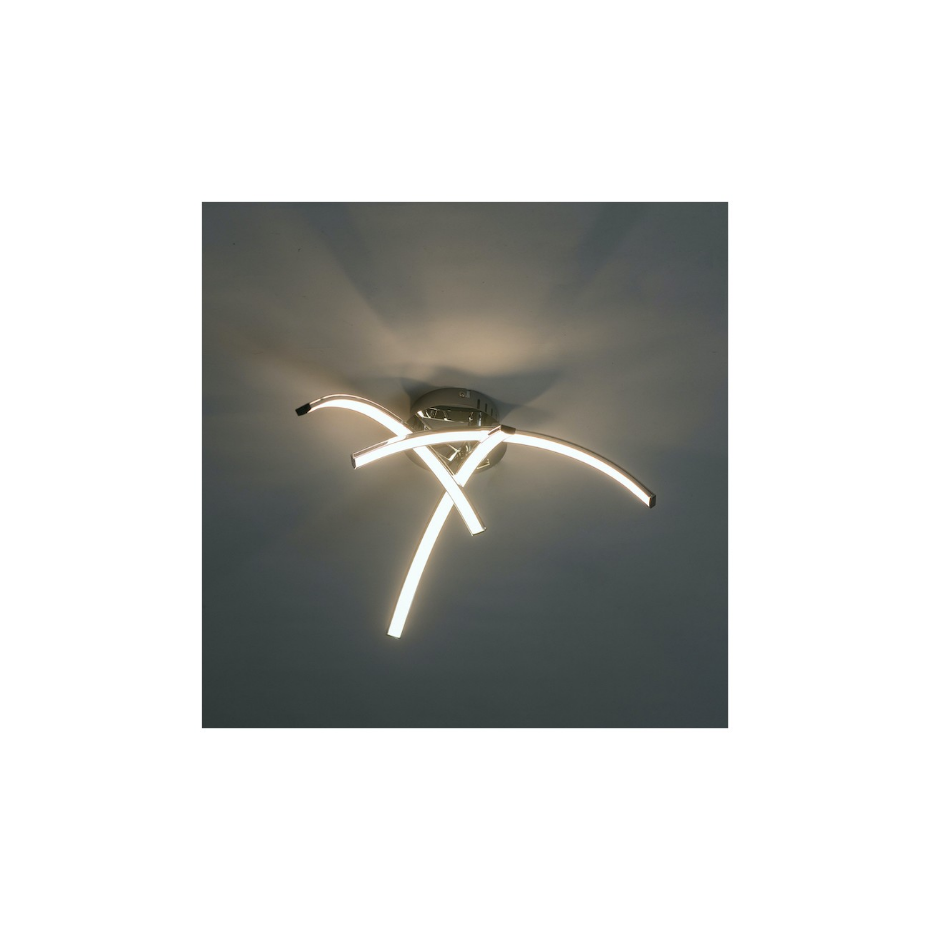 Plafonnier LED 3 bras chromés - OVA