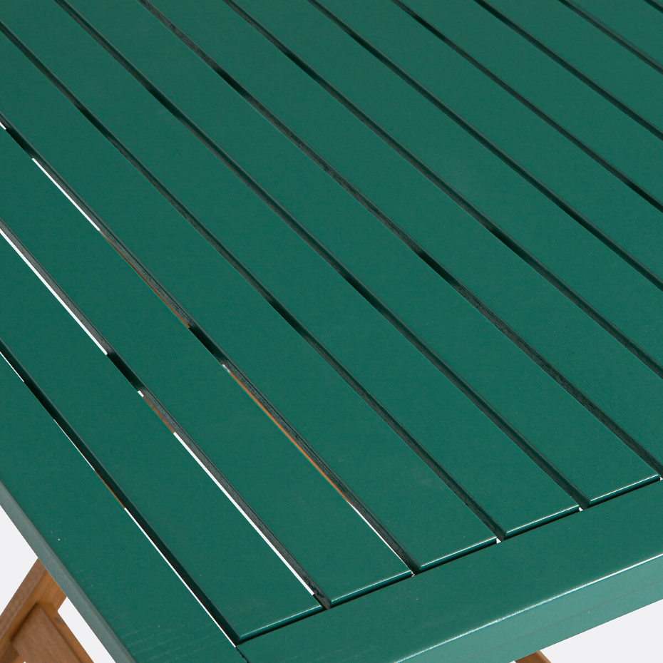 Ensemble de jardin pliable, 3 pièces, en acacia, DUDENA