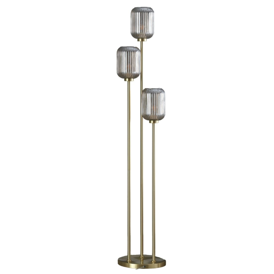 Lampadaire à abat-Jour verre ambré - ROSALIA