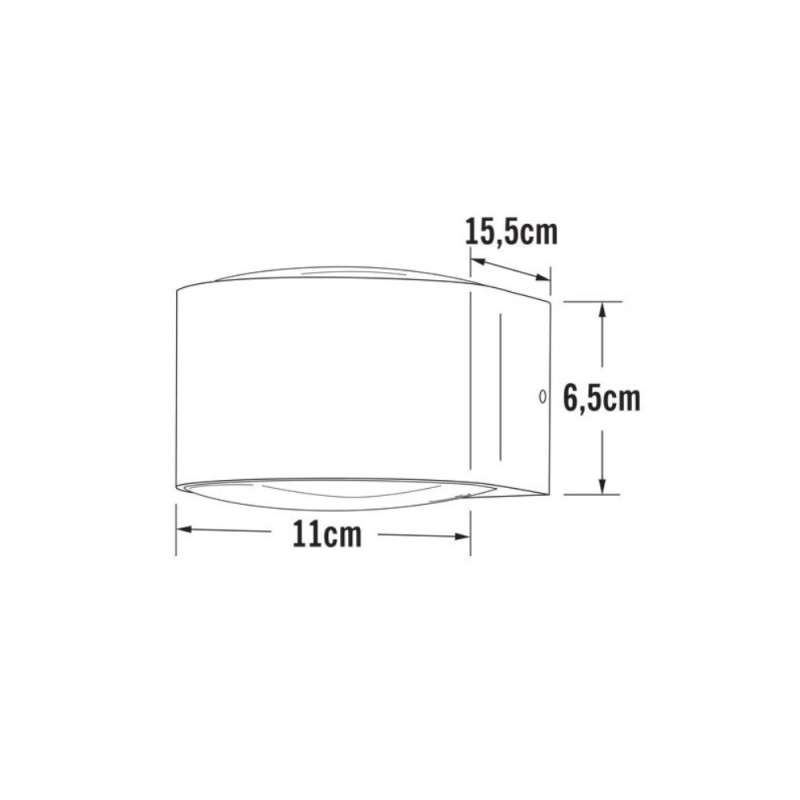 Applique Led Extérieure Anthracite Gala Haut Et Bas
