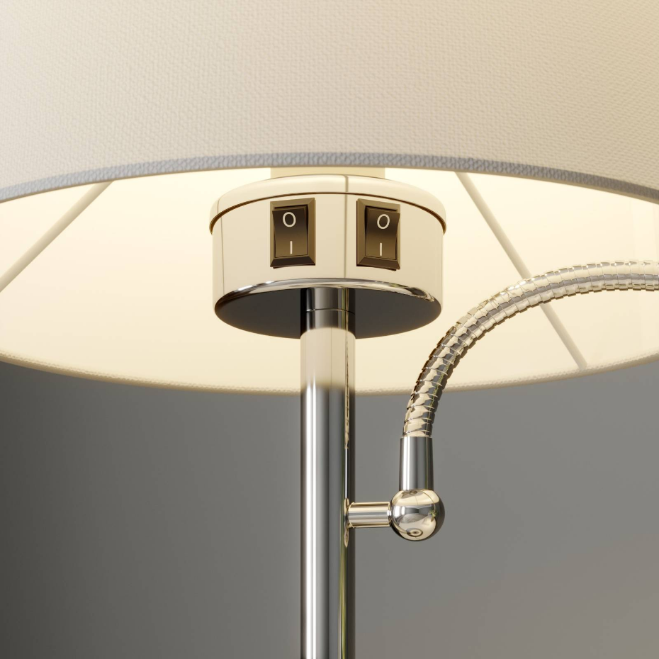 Lampe à poser en textile moderne, Benjiro