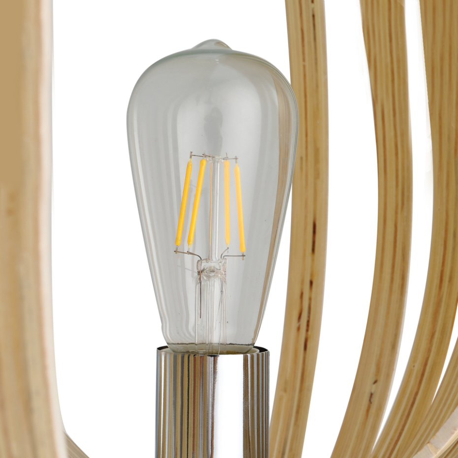 Lampadaire design en bois