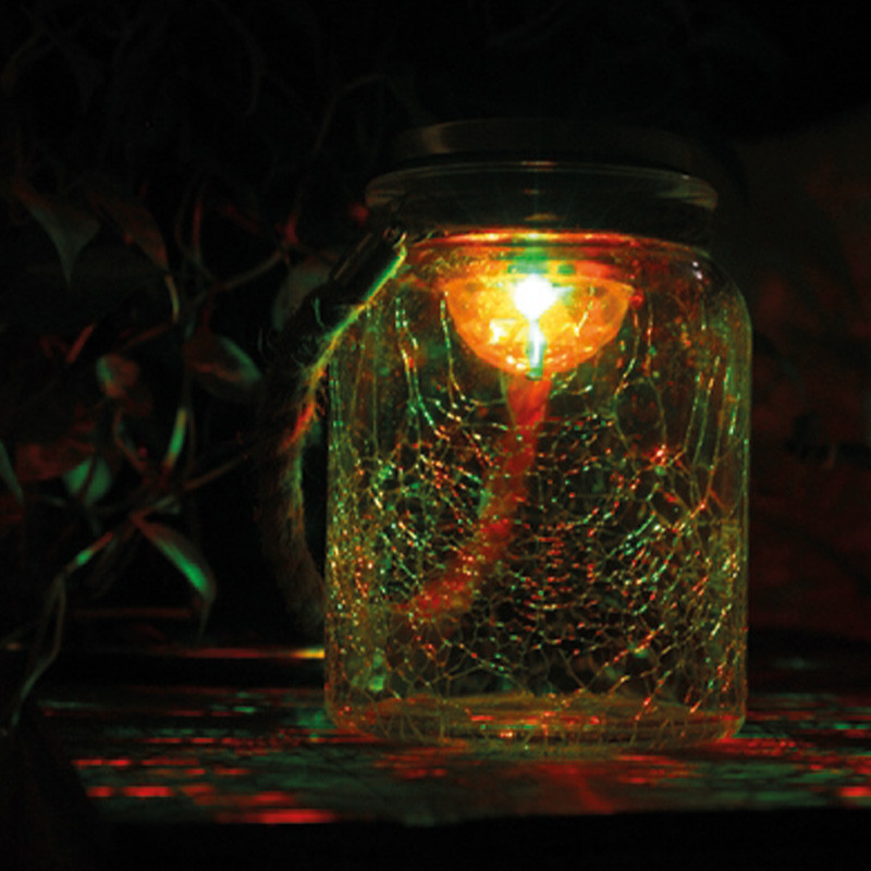 Bocal verre et bois déco & design diffuse lumière 15 cm