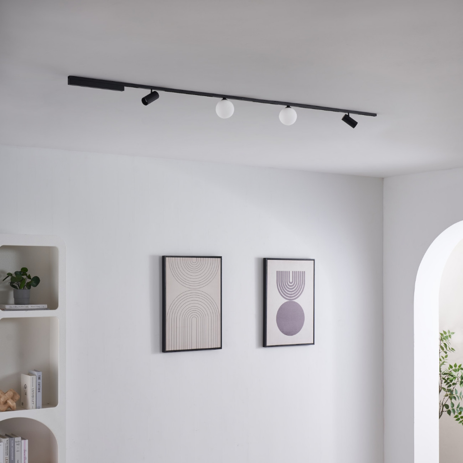 Kit 2 rails LED 2 spots + 2 boules - LYNE