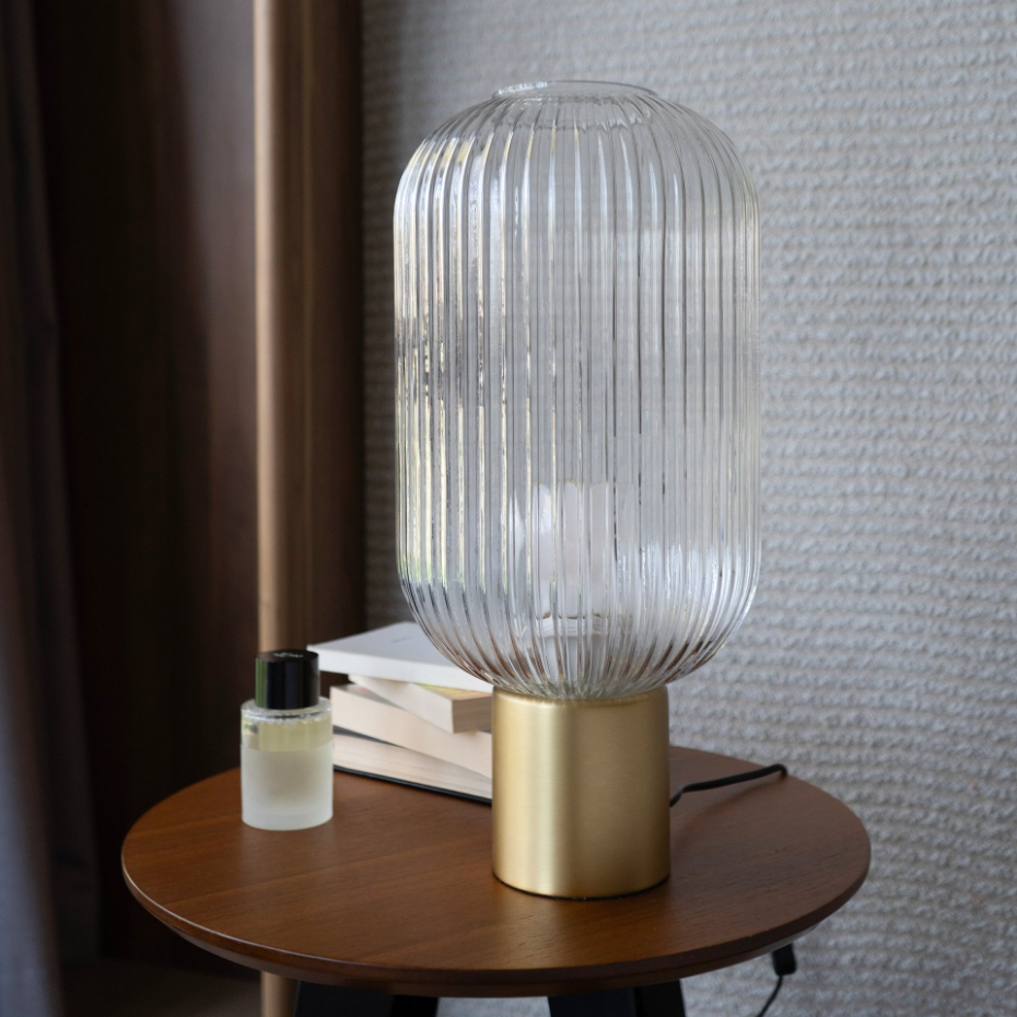 Lampe en verre cannelé - LOU