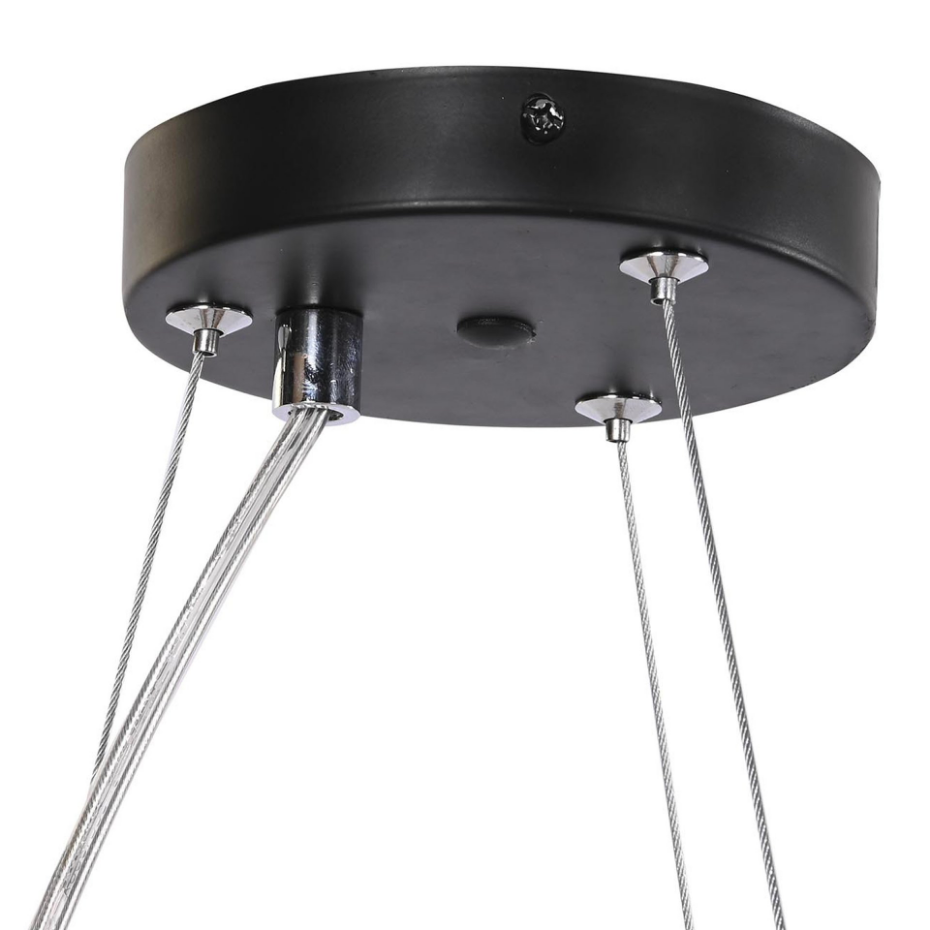 Plafonnier rond en corde 6 ampoules 48x48x10cm