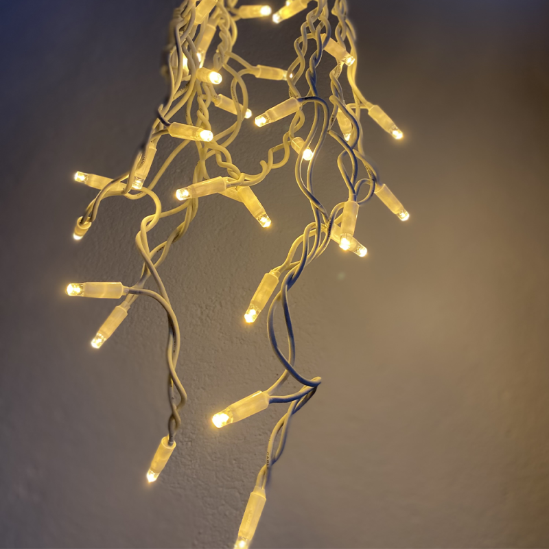 Guirlande Pro Stalactite 10m Blanc Chaud Fixe 360 Leds 230v