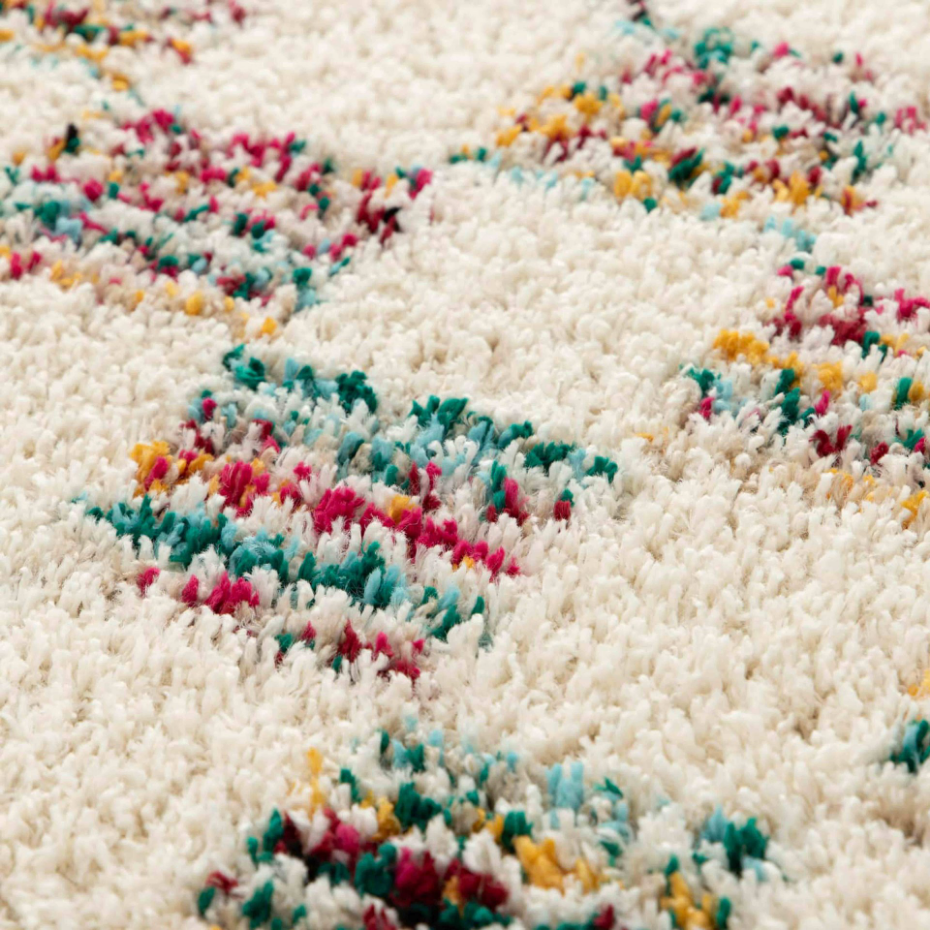 Tapis shaggy rectangulaire en polypropylène, CANDY