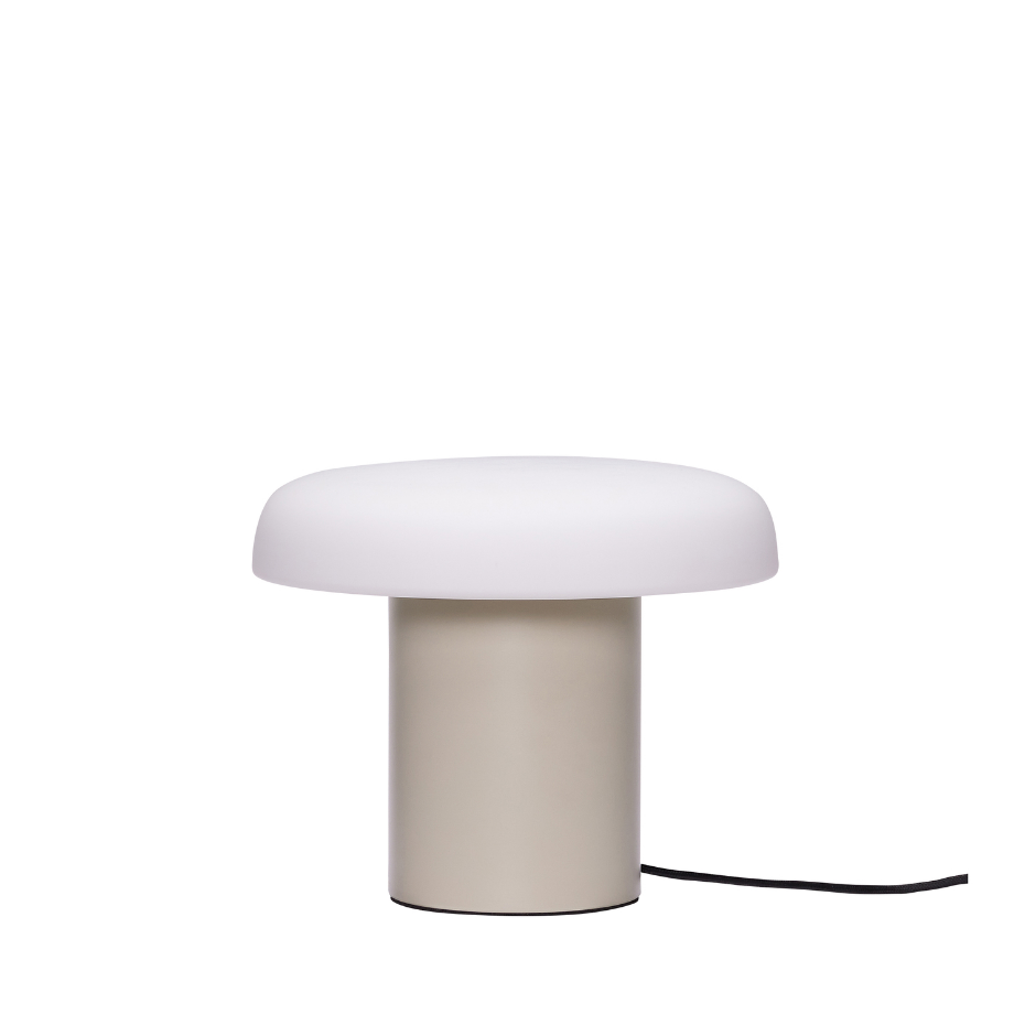 Lampe de table en verre et fer ATELIERS