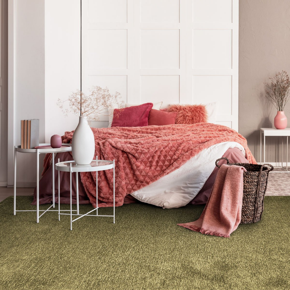 Tapis salon lumineux  rouillé SOLANCE