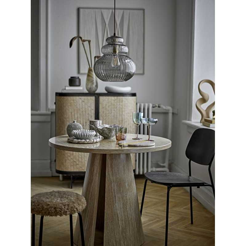 Lampe suspension verre strié  Sybia