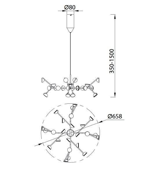 Suspension en métal design, D.66 , ADN