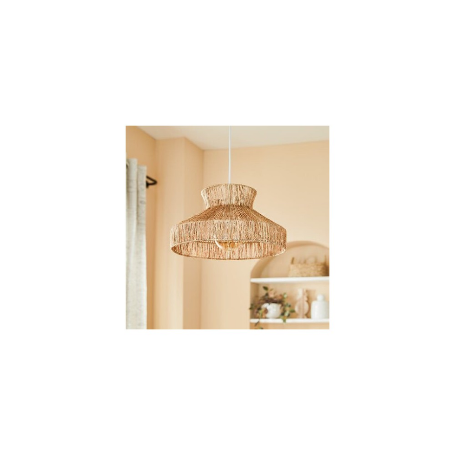 Suspension diamètre 38  en métal et jute