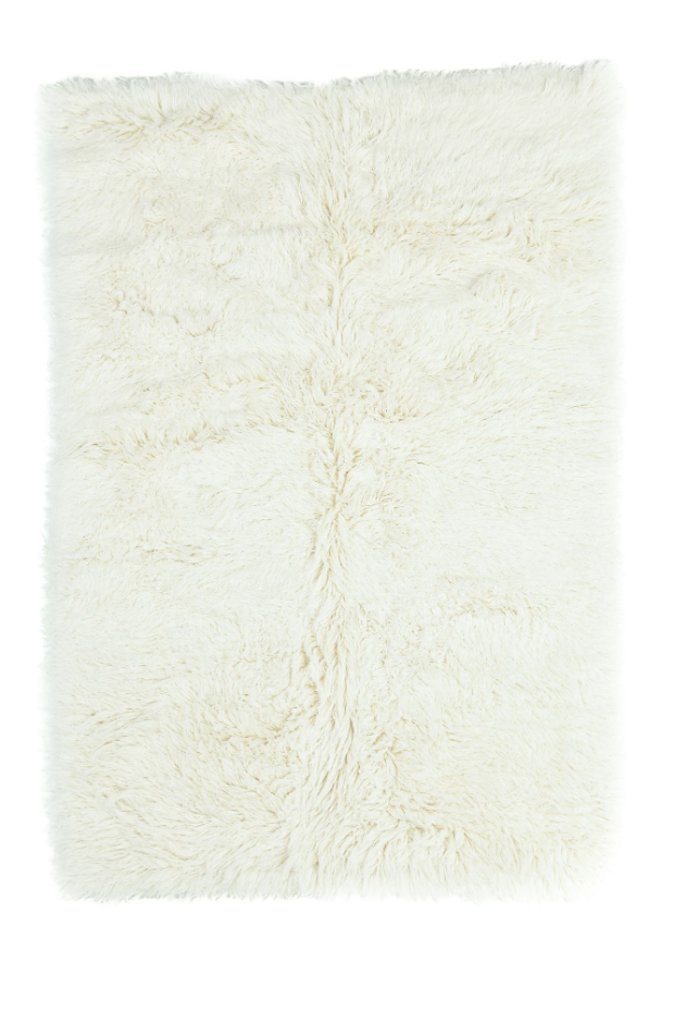 Tapis grec flokati original en laine tissé main épaisse - Flokos 2450