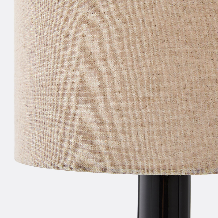 Lampe à poser verre et lin, Juna
