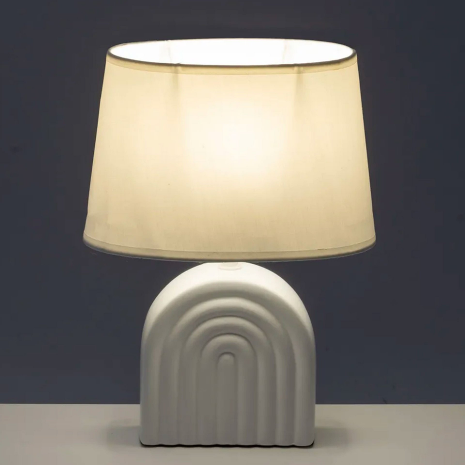 Lampe à poser céramique blanche 23x13x31cm