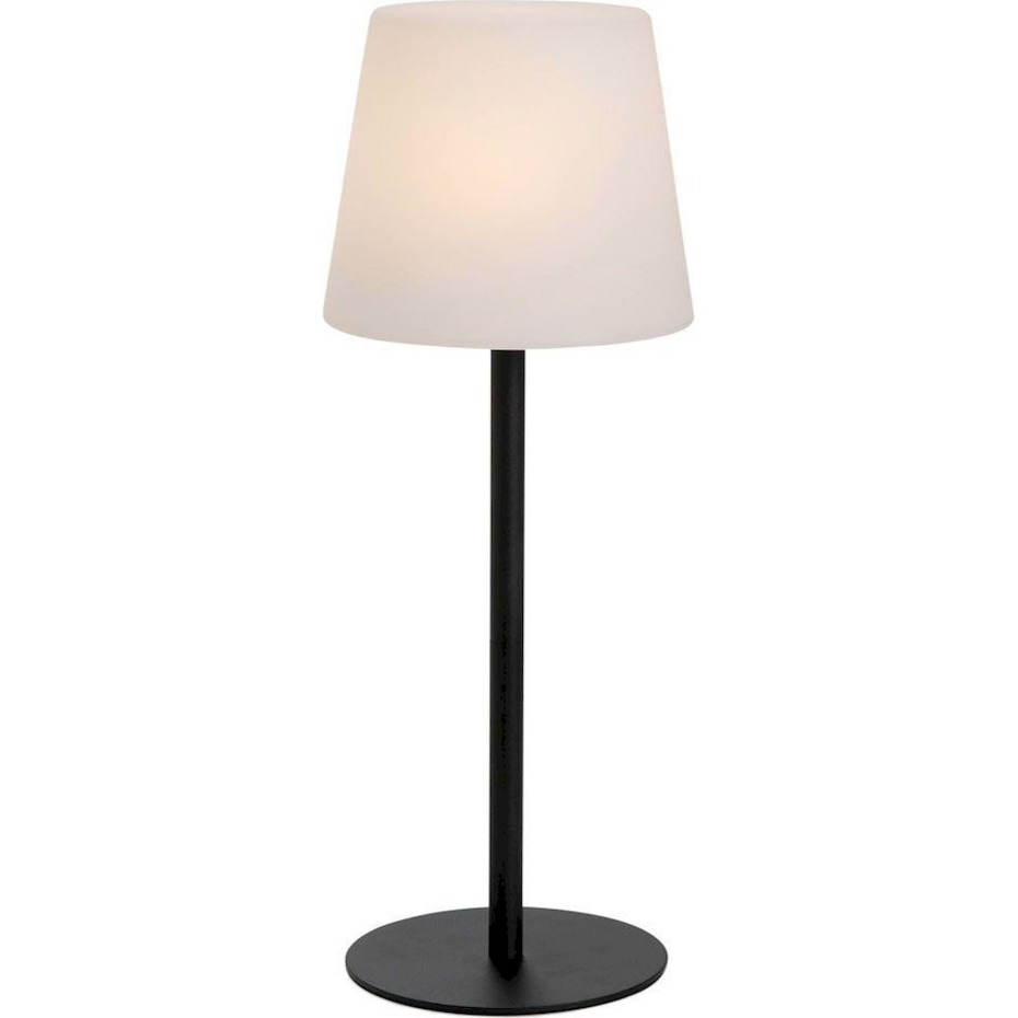 Lampe de table LED en métal format rond