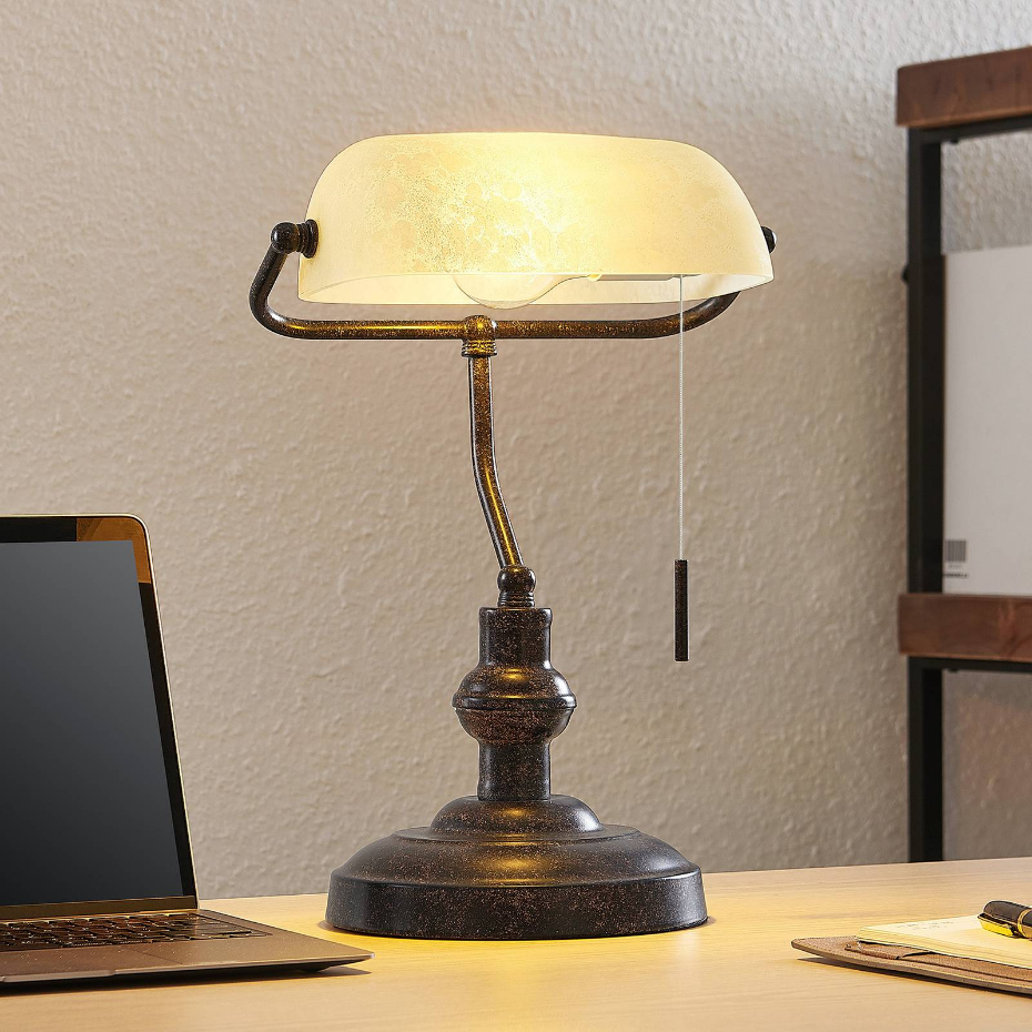 Lampe à poser en métal antique, Profina