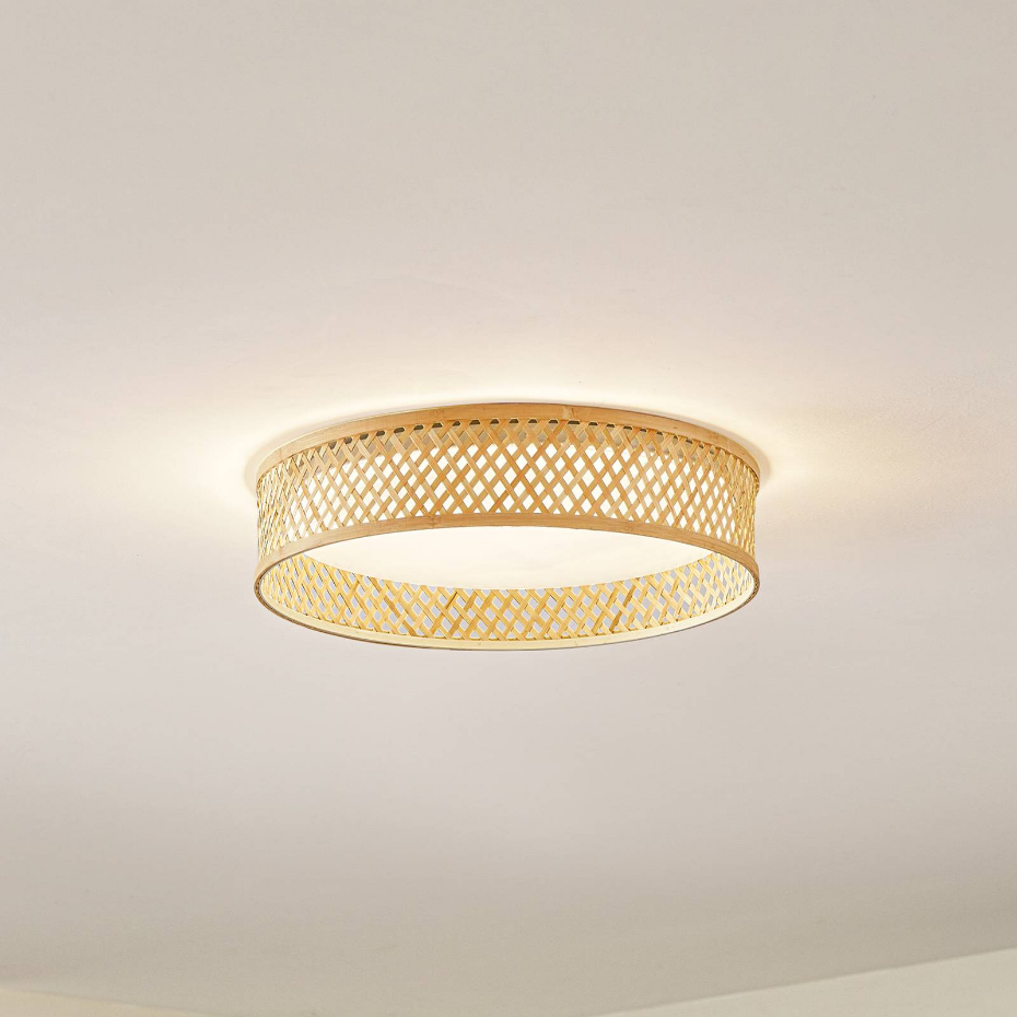 Plafonnier en bambou moderneLED, Eilif