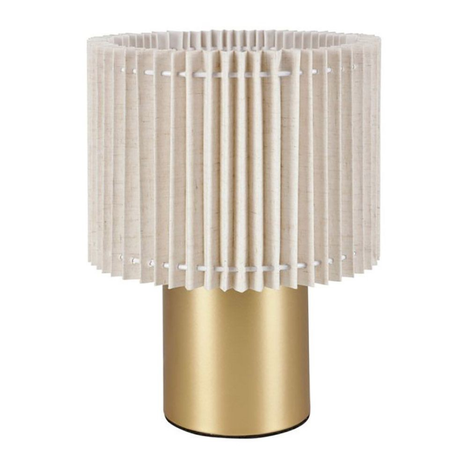 Lampe Métal Lin Auréline écru Dorée