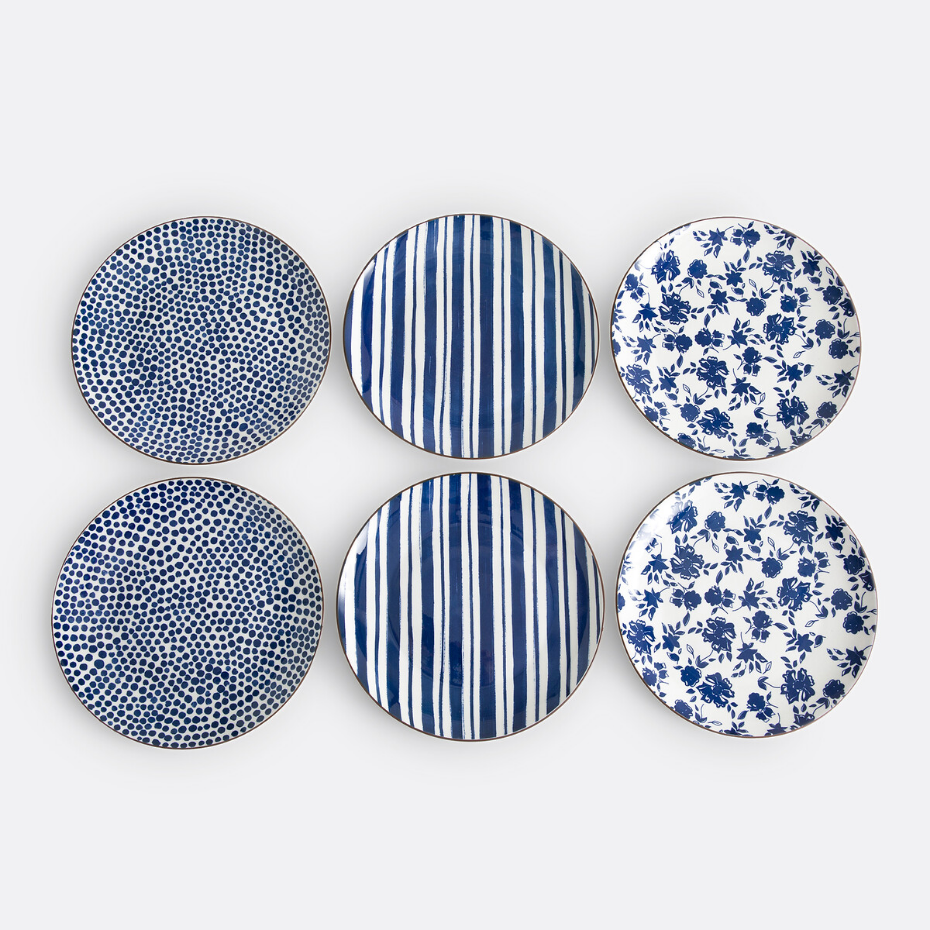 Service de 18 assiettes en porcelaine, Sienna