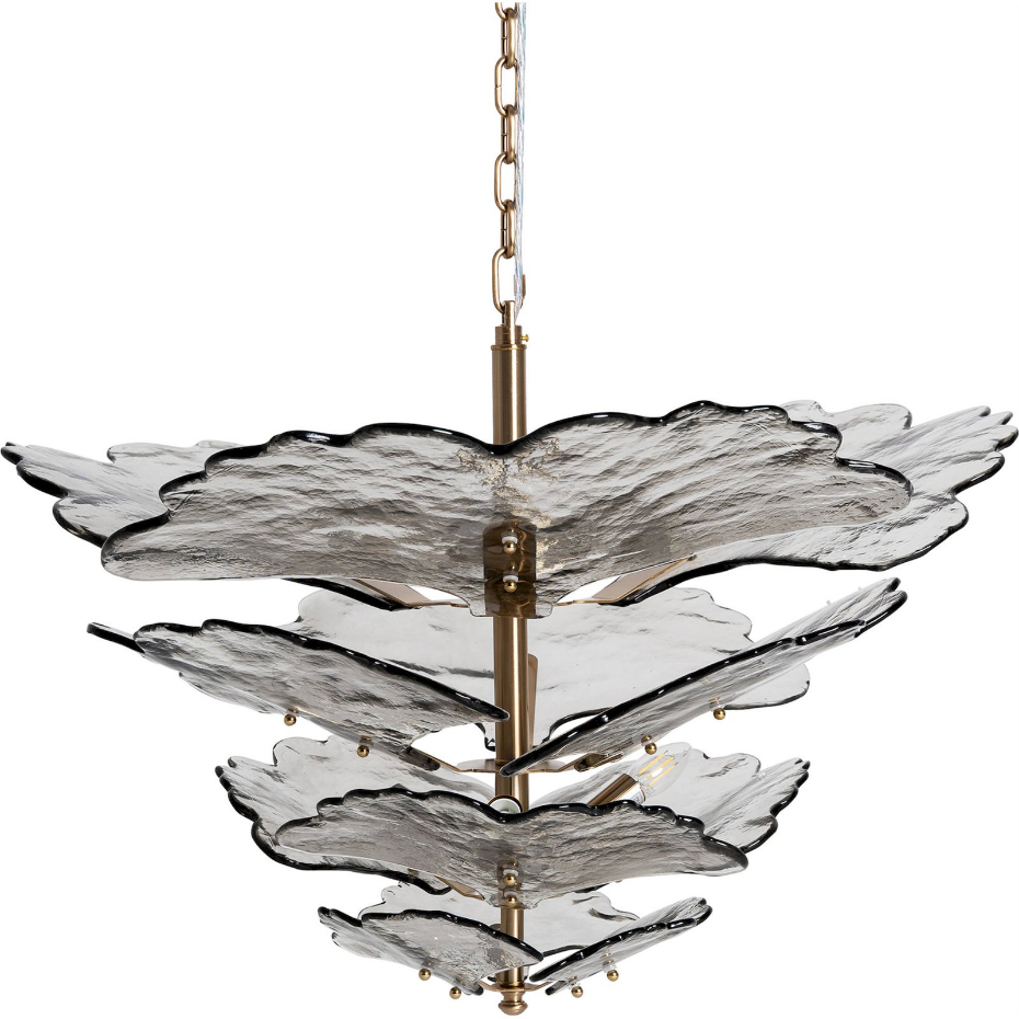 Lustre vintage en cristal finition vieillie