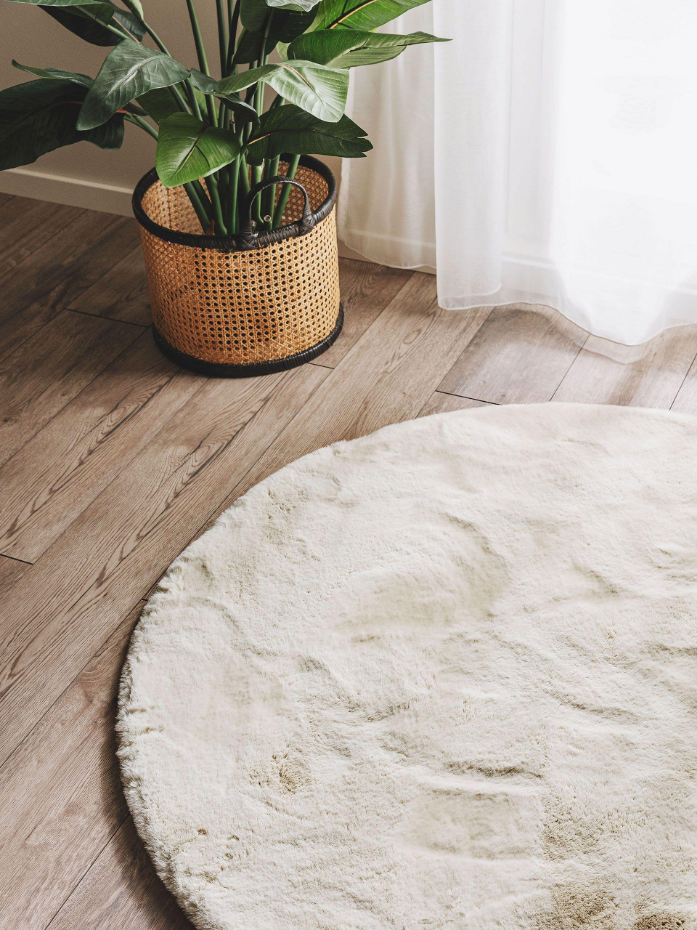 Tapis rond imitation fourrure DAVE