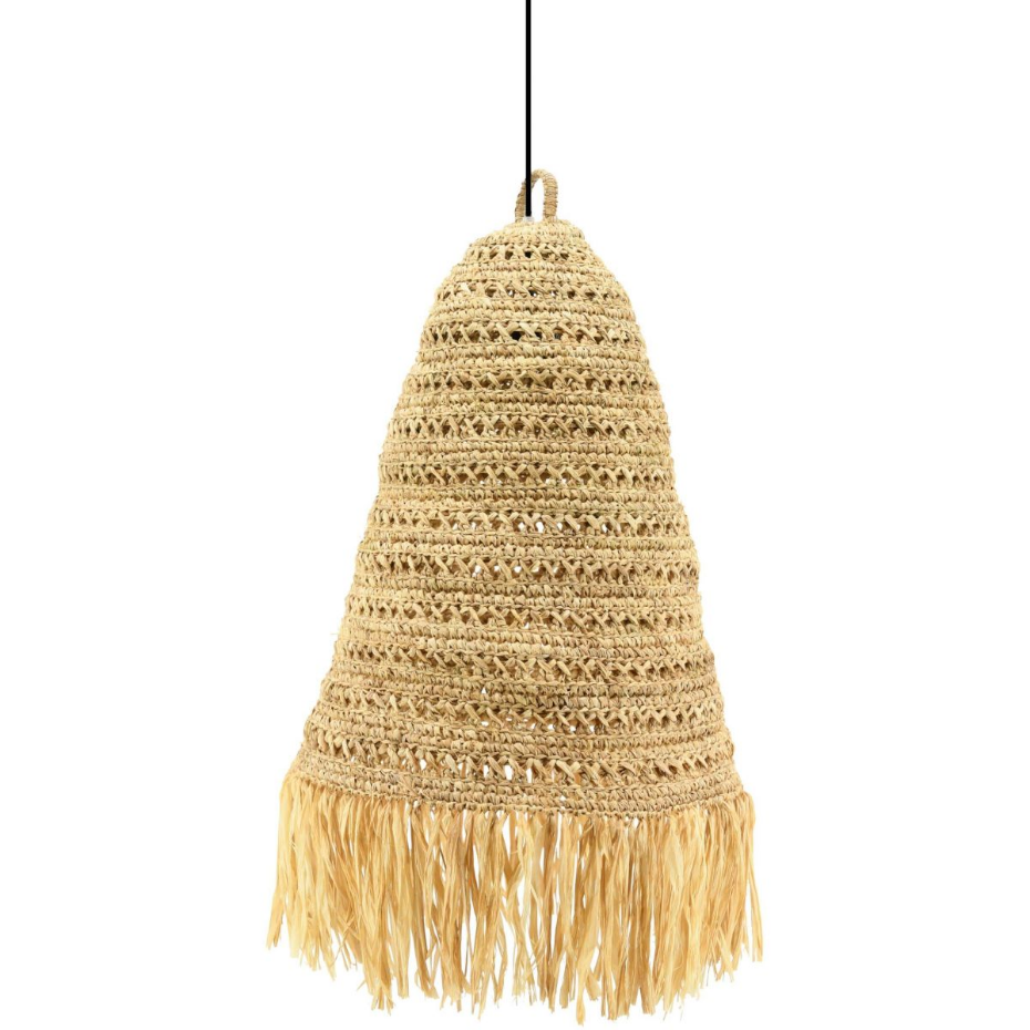 Suspension frange en raphia