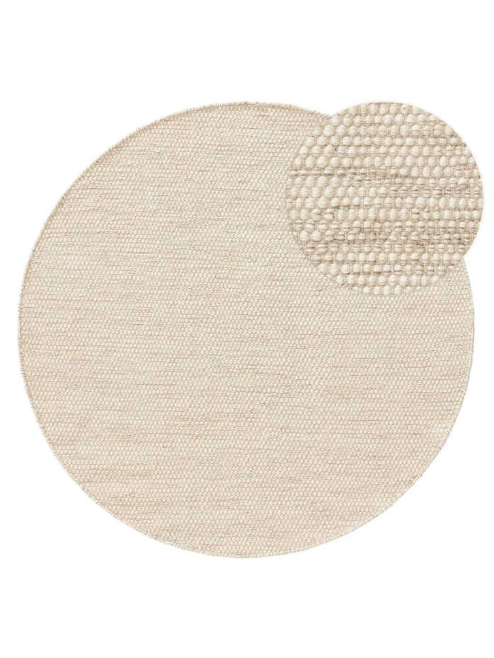 Tapis rond de laine tissé main ROCCO